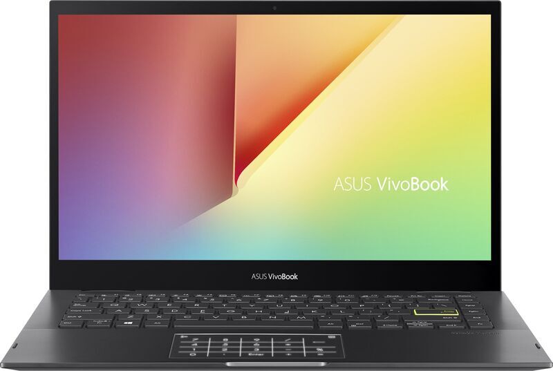ASUS VivoBook Flip 14 TP470EA | i5-1135G7 | 14" | 8 GB | 256 GB SSD | FHD | FP | Tastaturbeleuchtung | schwarz | Win 11 Home S | International English, image 1 of 6