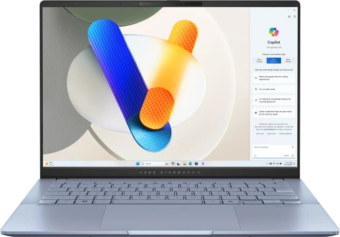 ASUS VivoBook S 14 OLED S5406 | Core Ultra 7 258V | 14" | 32 GB | 1 TB SSD | WUXGA | Backlit keyboard | blue | Win 11 Home | CH, image 1 of 6