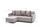 Aydam sofa bed left chaise longue cream | cream, thumbnail 4 of 4