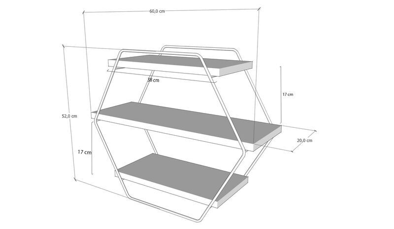 Azra wall shelf wood veneer | multicolored, image 1 of 4