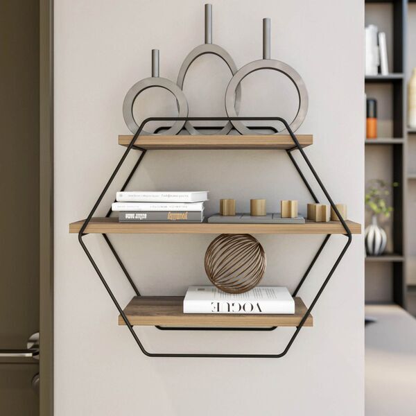 Azra wall shelf wood veneer | multicolored, image 2 of 4