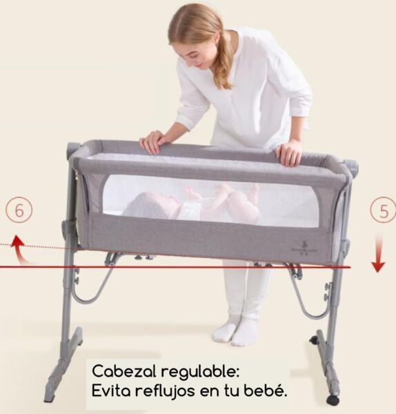 Babify Bedside Crib for Babies adjustable | pink, image 1 of 3
