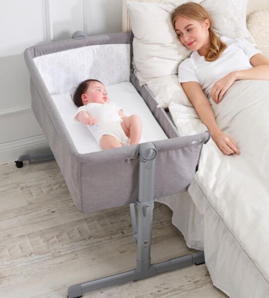 Babify Bedside Crib for Babies adjustable | pink, image 2 of 3