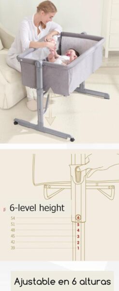 Babify Bedside Crib for Babies adjustable | pink, image 3 of 3