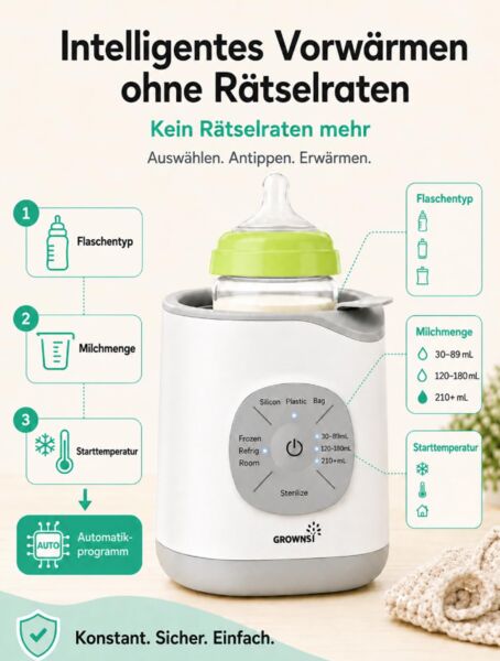 bébé Bottle Warmer, 10-dans-1 Bottle Warmer for Bottles | blanc, image 2 of 2