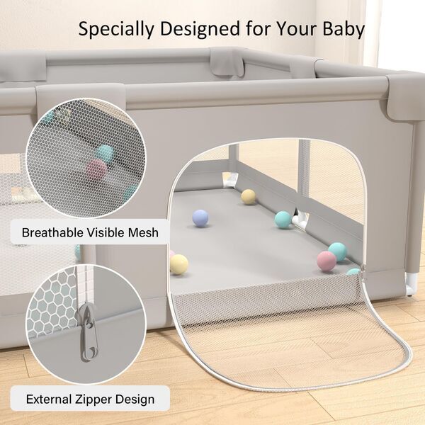 Goi Baby Laufstall | grey 3