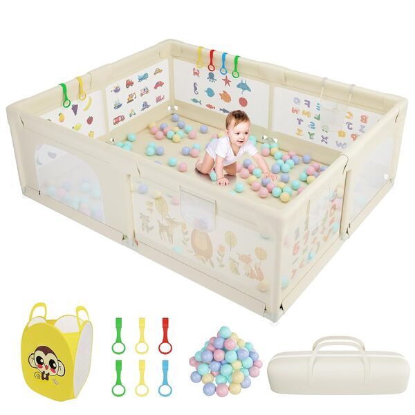 Goi baby playpen Extra | beige, image 1 of 3