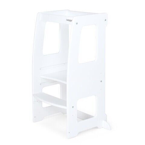 Babybay mācību tornis Littlefoot | balts 1