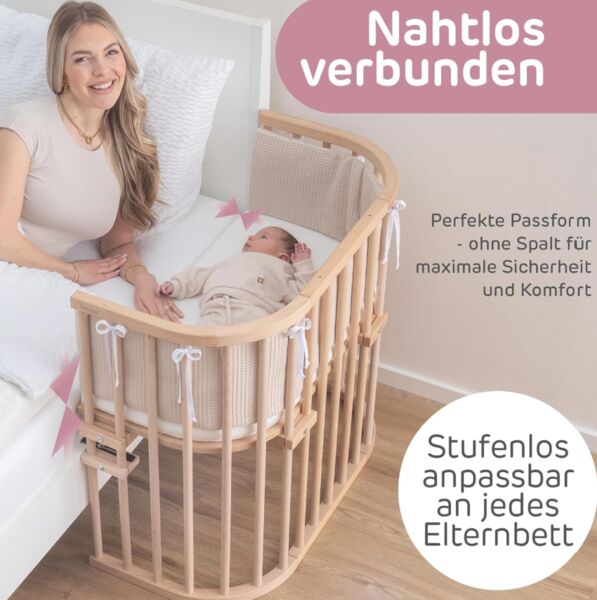 babybay original co-sleeper aus massivem Buchenholz | natural, image 2 of 2