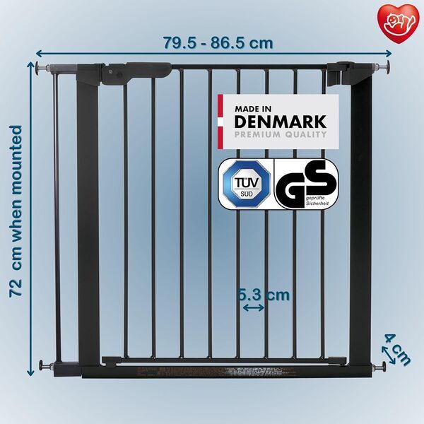 BabyDan Premier Türschutzgitter | black 2
