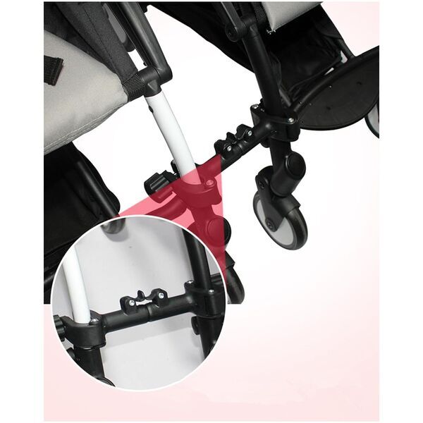 Babyfond Kinderwagen Verbindungsstücke Set | schwarz 3