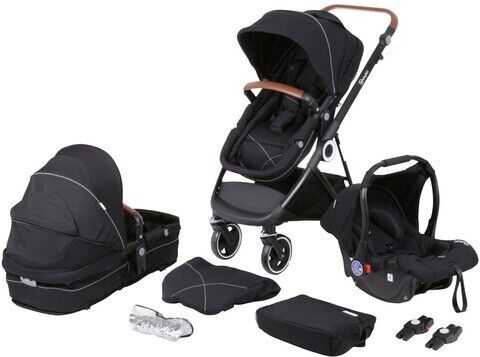 BabyGo Halime 3-in-1 Kinderwagen | black 1