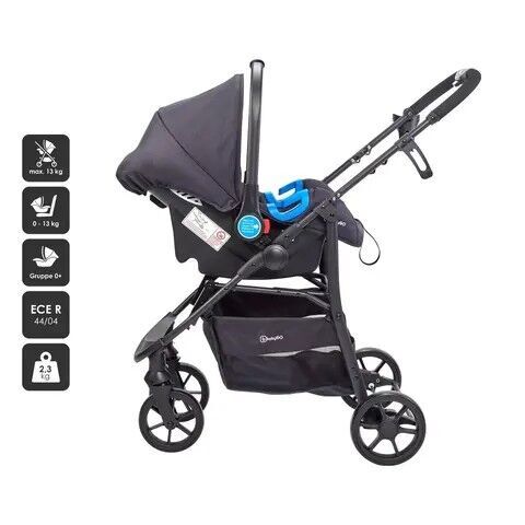 Cochecito 3 en 1 BabyGo Style | Negro | Estructura negra 5