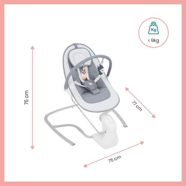 Babymoov Swoon Light Elektrische Babywippe | grey 3