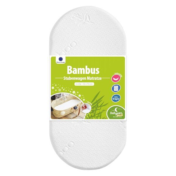 Babysom Stubenwagen Matratze Bambus | white 1
