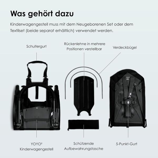 Babyzen Yoyo2 Kinderwagengestell | sort 2