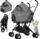 Bakaji 2-in-1 Haustier stroller | grey, thumbnail 1 of 2