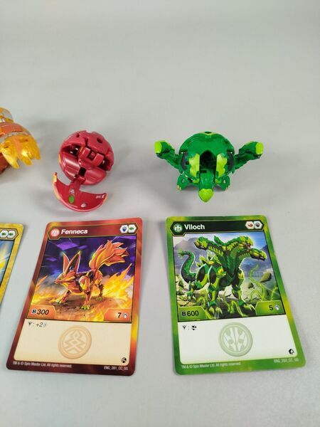 Bakugan Set von 6 Figuren & Karten - Dragonoid, Nillious, Hydorous | mehrfarbig 2
