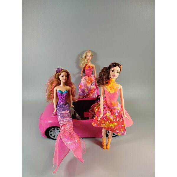 Barbie Puppen & Cabrio Set | večbarven 1