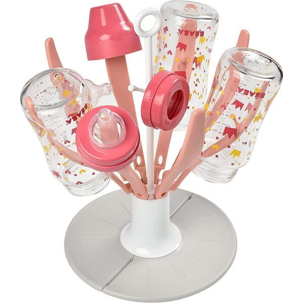 Béaba faltbares Abtropfgestell for Babyflaschen | pink 2