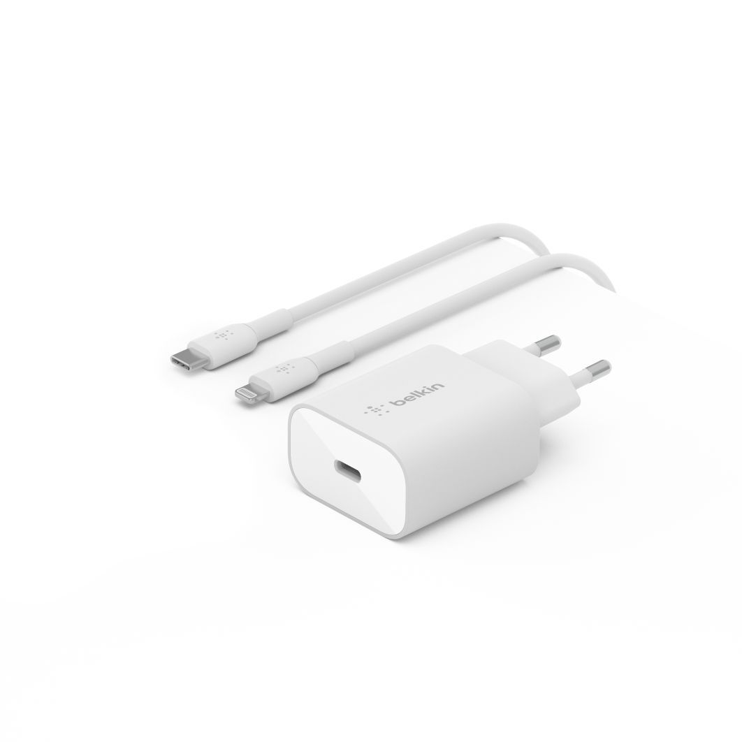 Snellader (25W) & kabel (Lightning) | Belkin | wit