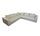 Bergamo corner sofa Salto-leather 096 snow white | white, thumbnail 2 of 4