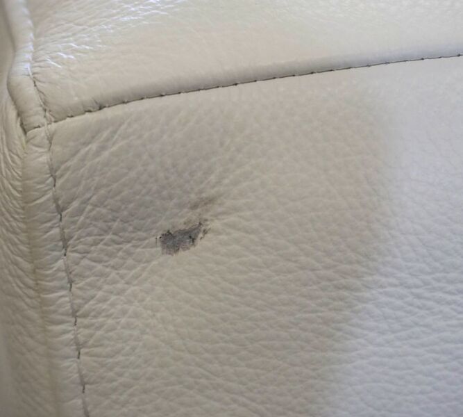 Bergamo corner sofa Salto-leather 096 snow white | white, image 3 of 4