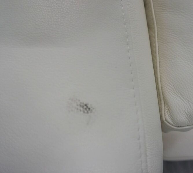 Bergamo leather sofa Salto-leather 096 snow white | white, image 2 of 4