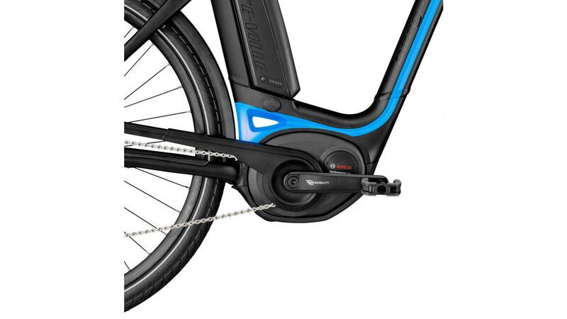 Bergamont E-Ville Deore (2018) | Tiefeinsteiger | schwarz/blau | 28" | 48 cm | 100 - 500 km 2