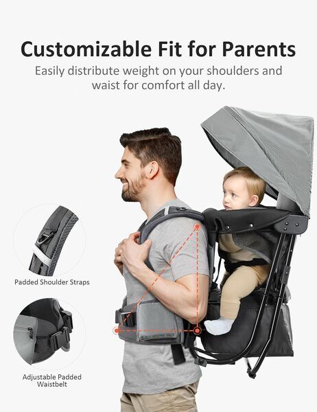 Besrey 3-in-1-Kindertragetuch | black 3