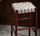Betty TK8 bar stool wood linen Maroon | red, thumbnail 2 of 2