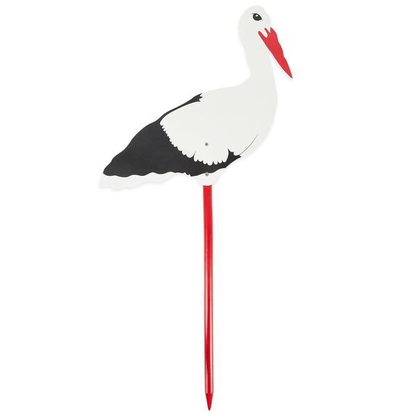 Bieco Großer Storch aus Holz | weiß 1