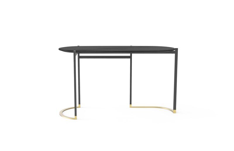 BLINK console table steel wood veneer | black, image 1 of 4