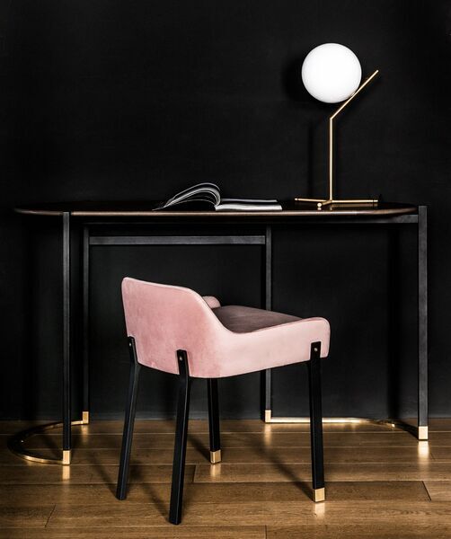 BLINK console table steel wood veneer | black, image 2 of 4