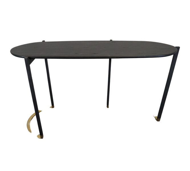 BLINK console table steel wood veneer | black, image 3 of 4