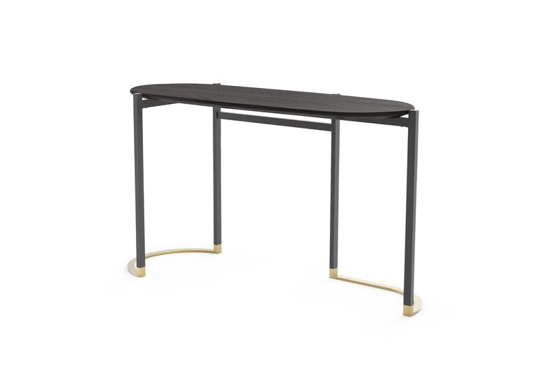 BLINK console table steel wood veneer | black, image 1 of 5