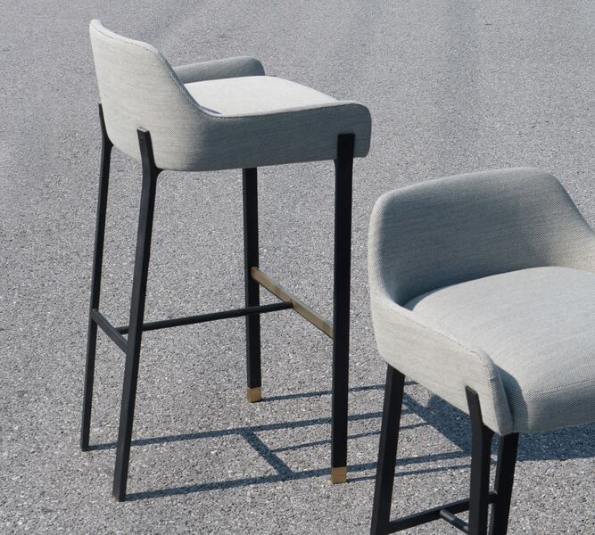 Blink SH750 bar stool leather gray | grey, image 2 of 4