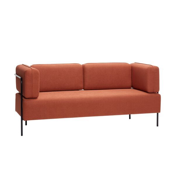 Block sofa 2-seater reddish brown | red, image 1 of 4