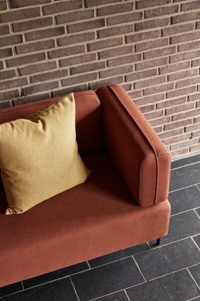 Block sofa 2-seater reddish brown | red, image 4 of 4