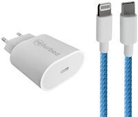 Carregador rápido (20W) & cabo trançado (Lightning)