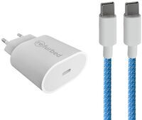 Carregador rápido (20W) & cabo trançado (USB-C)