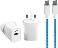 UK Multiport Fast Charger (35W) & Braided Cable (USB-C)