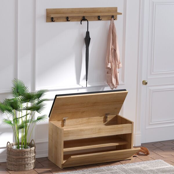 Boby Garderobe wood veneer black | black, image 2 of 4