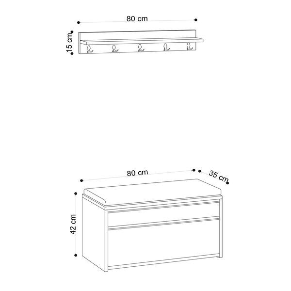 Boby Garderobe wood veneer black | black, image 4 of 4