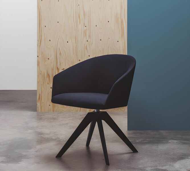 Brandy BU3017 armchair Buchenholz leather black | black, image 1 of 3