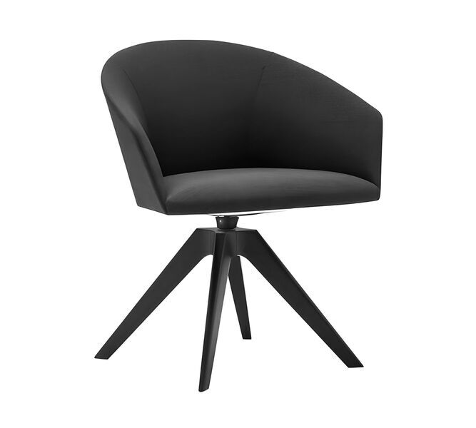 Brandy BU3017 armchair Buchenholz leather black | black, image 1 of 4