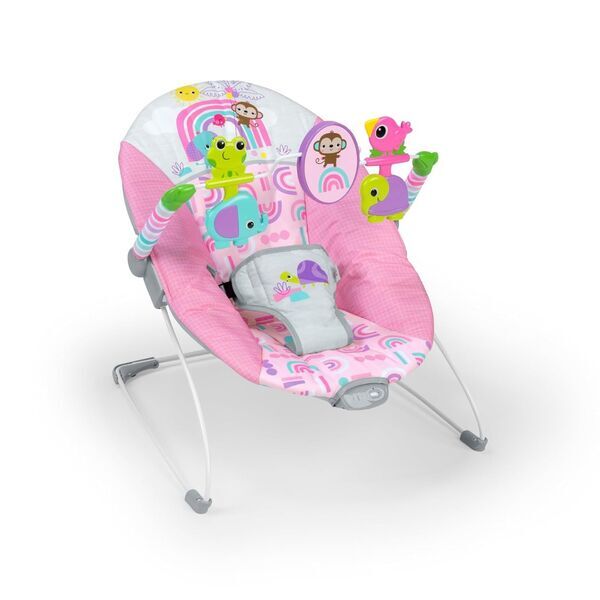 Bright Starts Pink Paradise Tragbare Babywippe | rosa 1