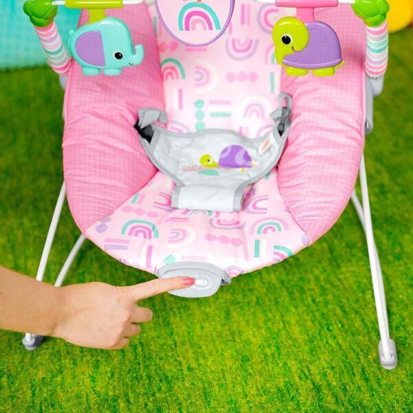 Bright Starts Pink Paradise Tragbare Babywippe | rosa 3