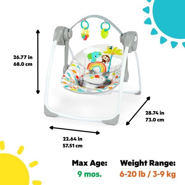 Bright Starts Playful Paradise Tragbare Babyschaukel | multicolored 3