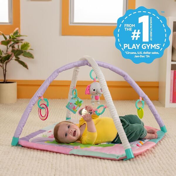 Bright Starts Wild Wiggles Play Mat with Play Arch | multicoloured, image 2 of 3